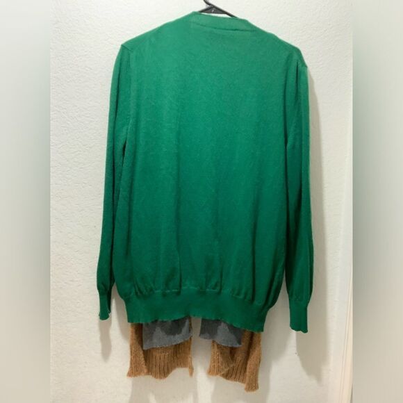 NWT HACHE 100% Virgin Wool  button Front layers Cardigan 46  $770 Italy - Picture 2 of 12